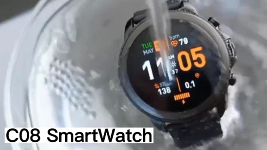 Simba C08 Moda Hombres Reloj Reloj deportivo Reproducir música Llamada Bluetooth Fitness Monitoreo de salud Smartwatch