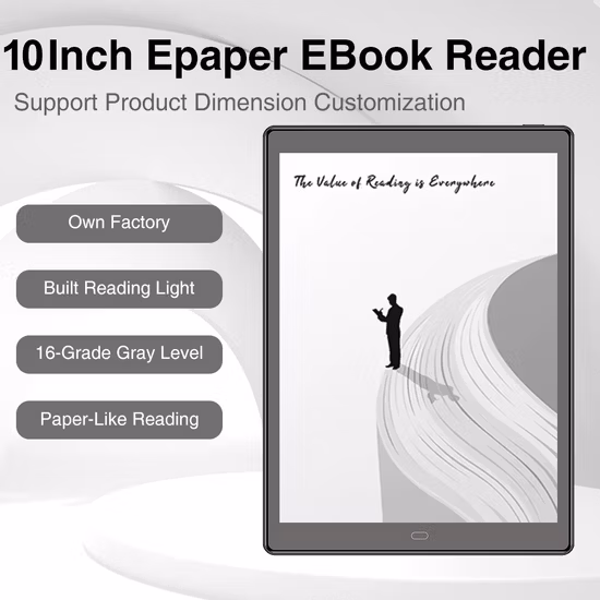 Vtex Lector de libros electrónicos chino de 10 pulgadas compatible con WiFi Bt TF Ebook Pdf 90 días en espera Ebook para niños Android 11