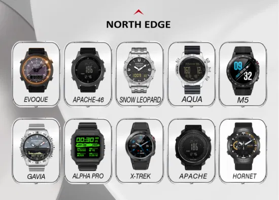 2022 North Edge Reloj de acero inoxidable para hombre Brújula Deporte al aire libre Relojes inteligentes Relojes de regalo Reloj de pulsera Reloj analógico Reloj Inteligente Relógio Inteligente